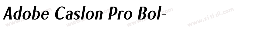 Adobe Caslon Pro Bol字体转换